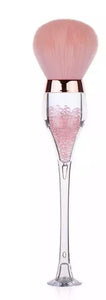 Wine glass beauty brushes