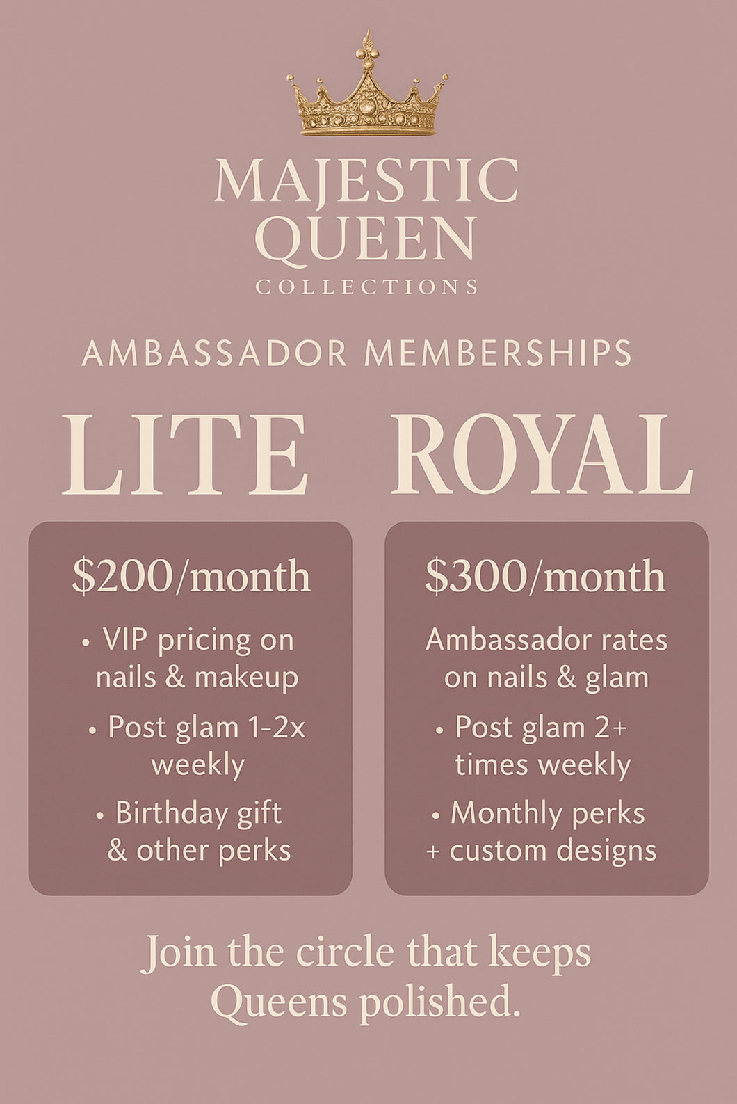 Exclusive Royal ambassador club