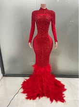 Carded red dress