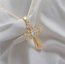 Cross to an angel necklace