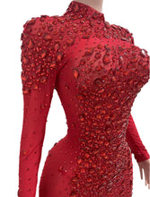 Carded red dress