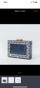 Elonya Swarovski clutch