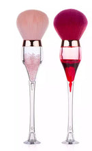 Wine glass beauty brushes